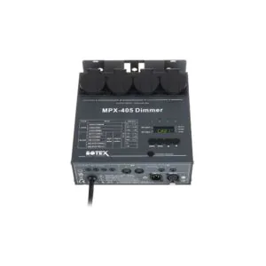 דימר 4 ערוצים Botex בשליטת DMX ו-MIDI – 5A לערוץ, 16 תוכניות, 4 שקעי שוקו