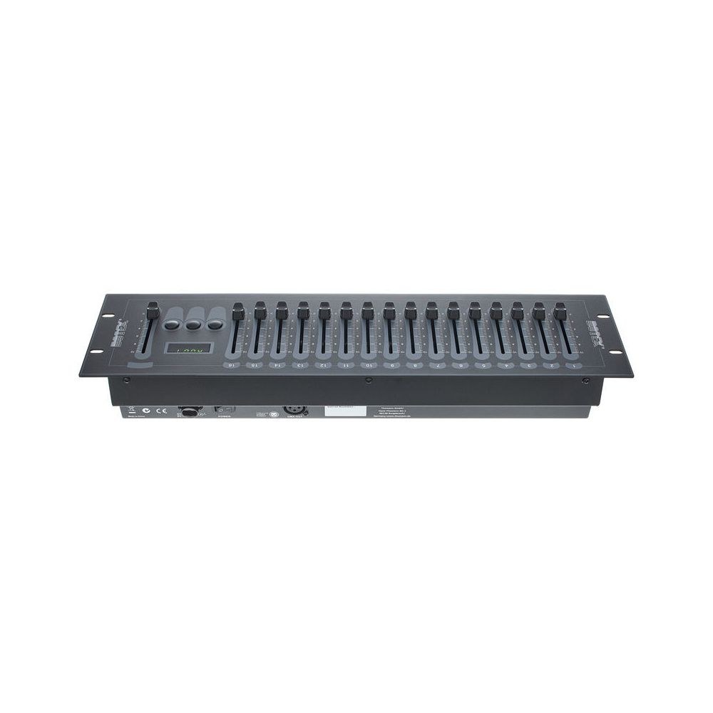 בקר DMX Botex עם 16 פיידרים ומאסטר – ערוץ התחלה בתצוגה, קומפקטי, כולל ספק כוח 4 בקר ה-DMX עם 16 הפיידרים – בקר DMX, תמונה 4