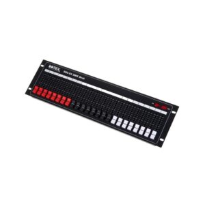 קונסולת DMX 24 ערוצים Botex לראק 19 אינץ׳ – 24 פיידרים, 2 תצוגות, שרשור עד 96 ערוצים