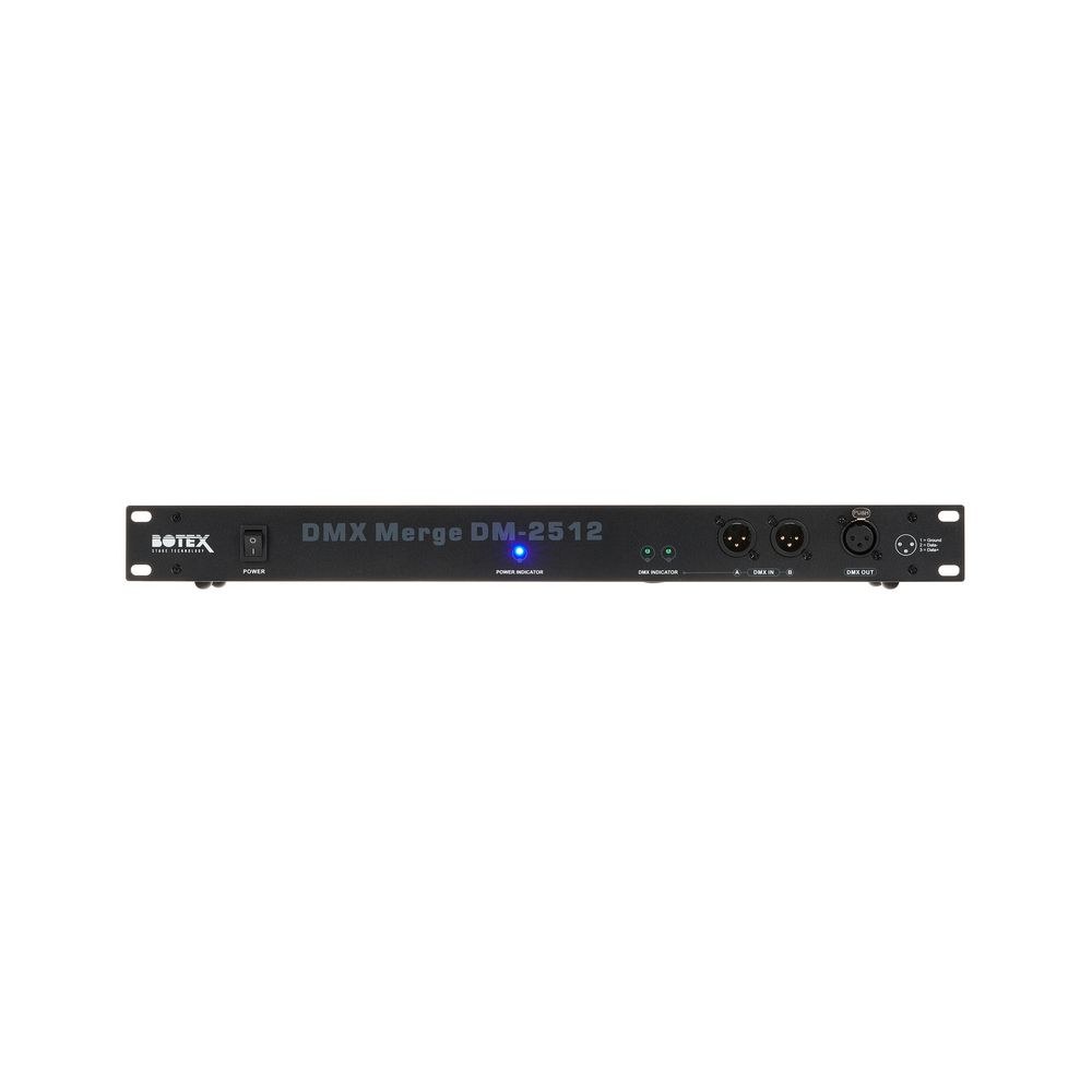 מאחד DMX לראק 19 אינץ׳ Botex – 2 כניסות DMX ליציאה אחת, מצבי Merge, Add ו-Sub 5 מאחד ה-DMX – מאחד DMX, תמונה 5