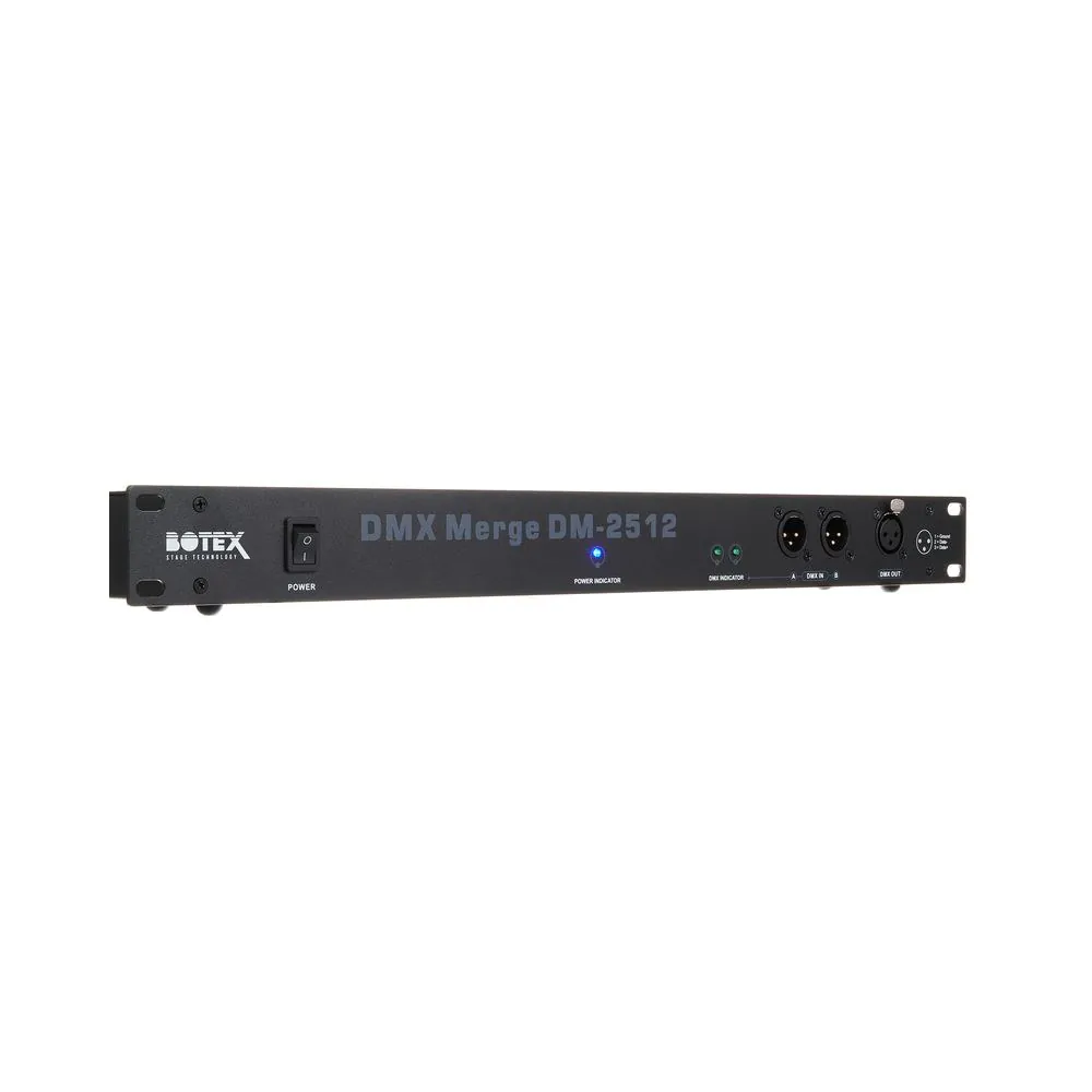 מאחד DMX לראק 19 אינץ׳ Botex – 2 כניסות DMX ליציאה אחת, מצבי Merge, Add ו-Sub 7 מאחד ה-DMX – מאחד DMX, תמונה 7