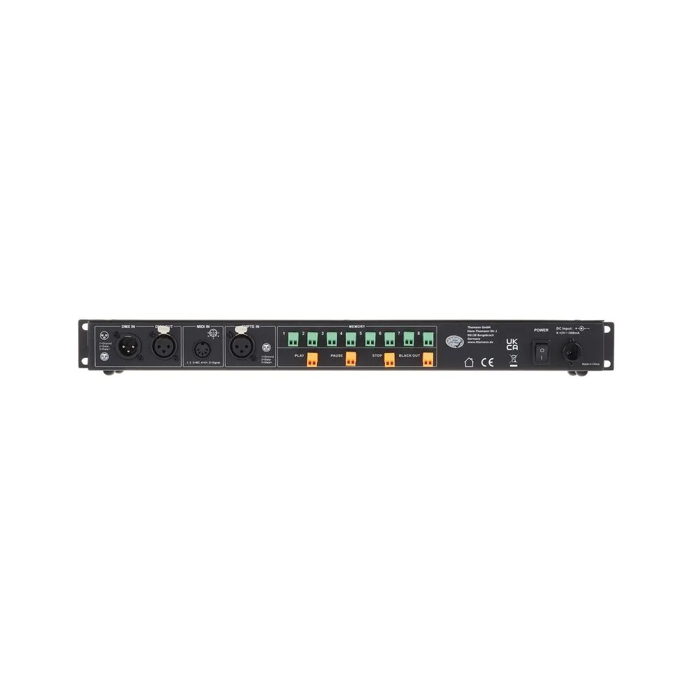 מקליט DMX לראק Botex – הקלטה והשמעה של סצנות ומופעי תאורה, 8 זיכרונות, כרטיס SD, כניסת MIDI 6 מקליט ה-DMX לראק – מקליט DMX, תמונה 6