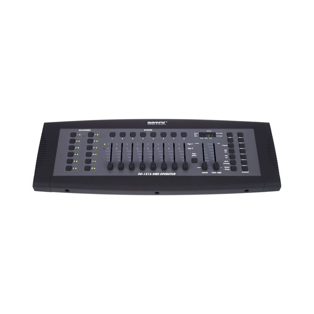בקר DMX Botex ל-12 גופי תאורה – 16 ערוצים לכל גוף, 240 סצנות, 6 צ׳ייסים, שליטה לפי מוזיקה, ראק 3U 2 בקר ה-DMX ל-12 גופים – בקר DMX, תמונה 2