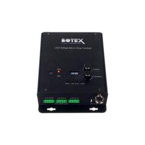 בקר וספק לפסי לד 24V Botex – DMX, שלט, כפתורי צבע ועמעום, עד 150W, 2 שקעי USB