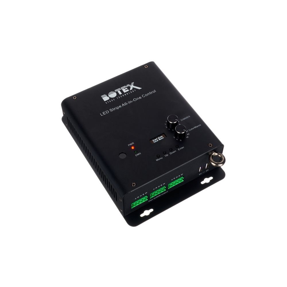בקר וספק לפסי לד 24V Botex – DMX, שלט, כפתורי צבע ועמעום, עד 150W, 2 שקעי USB 3 הבקר לפסי הלד – בקר לפסי לד, תמונה 3