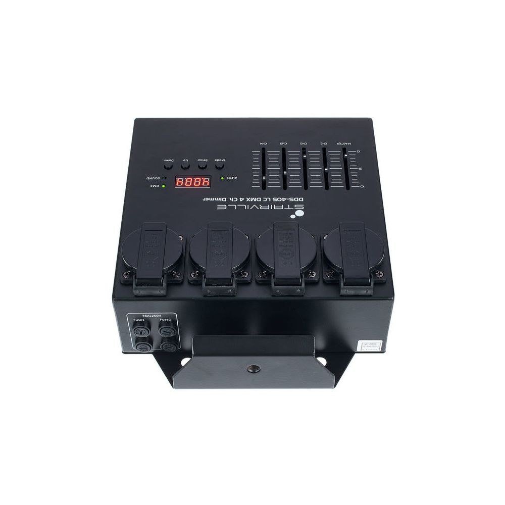 דימר 4 ערוצים Stairville בשליטת DMX – פיידרים על המכשיר, 5A לערוץ, תוכניות אוטומטיות (יבוא בלעדי) 4 דימר 4 הערוצים של Stairville – דימר DMX, תמונה 4