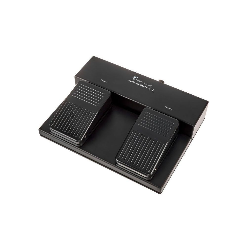 בקר DMX רגלי Stairville עם 2 פדלים – 40 פריסטים, פלאש או הדלקה קבועה, פייד מתכוונן, תצוגת OLED 1 בקר DMX רגלי Stairville עם 2 פדלים – 40 פריסטים, פלאש או הדלקה קבועה, פייד מתכוונן, תצוגת OLED