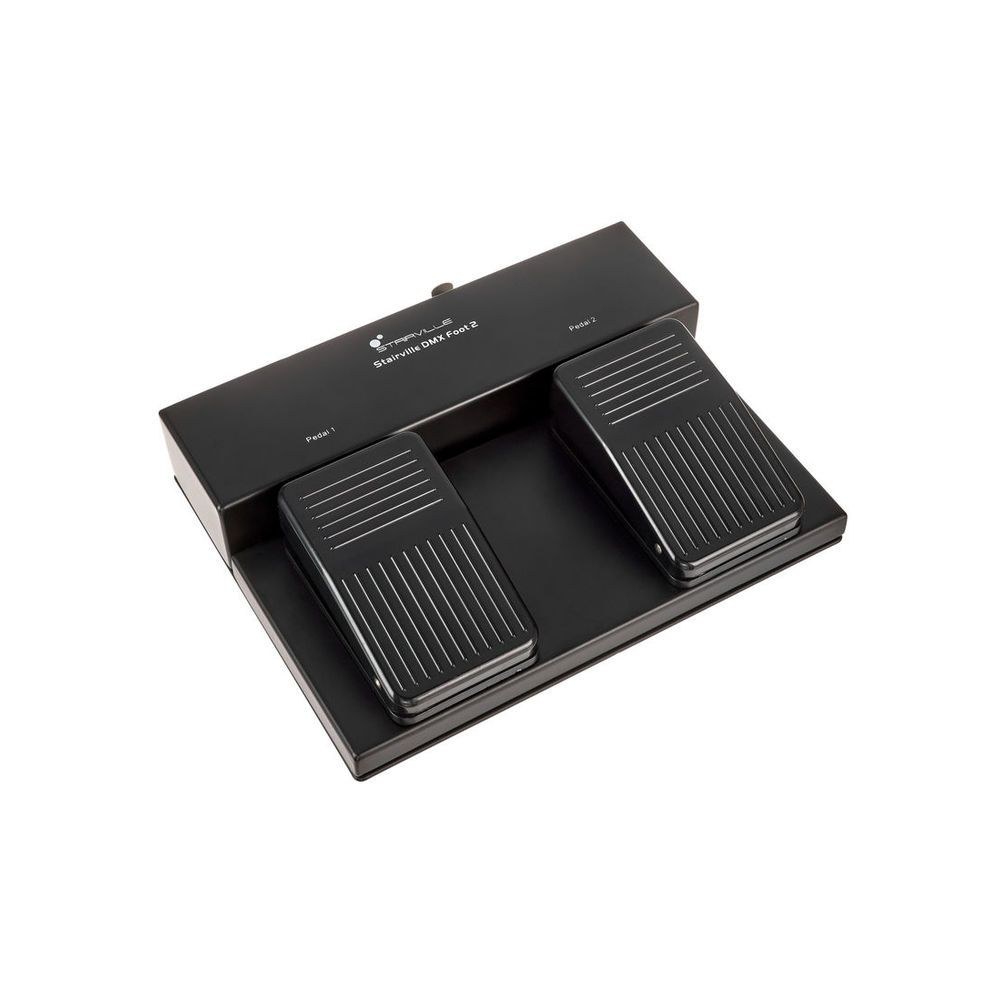 בקר DMX רגלי Stairville עם 2 פדלים – 40 פריסטים, פלאש או הדלקה קבועה, פייד מתכוונן, תצוגת OLED 3 בקר ה-DMX הרגלי – בקר DMX רגלי, תמונה 3