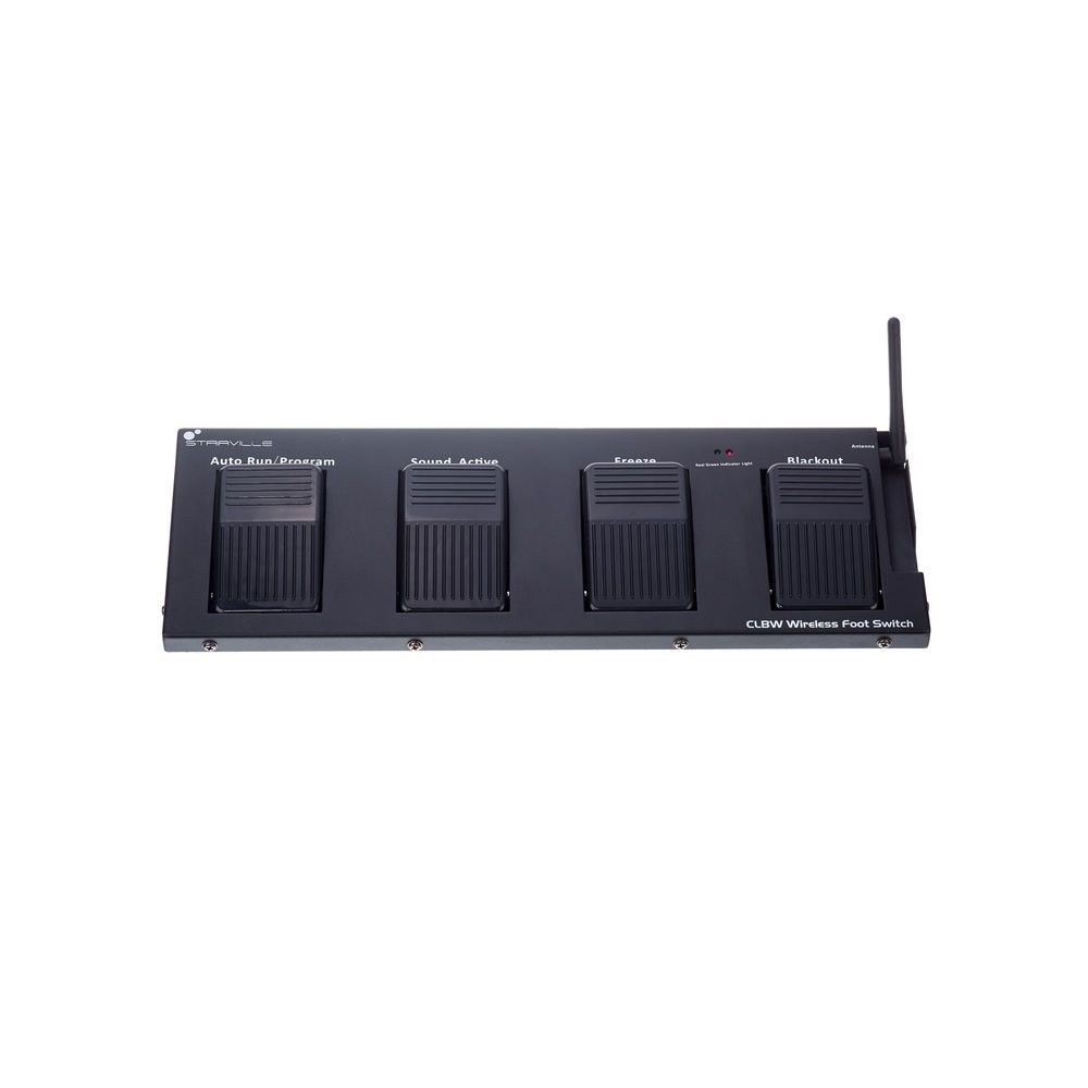 מתג רגל אלחוטי Stairville לסטי תאורת CLB – 2.4GHz, 4 פונקציות, כולל ספק כוח 2 מתג הרגל האלחוטי לסטי התאורה – מתג רגל אלחוטי לתאורה, תמונה 2