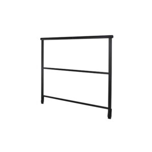 מעקה לבמה Stageworx Optimus 1.4 מ׳ – גובה 100 ס״מ, מוט ברכיים ופס רגל, פלדה שחורה