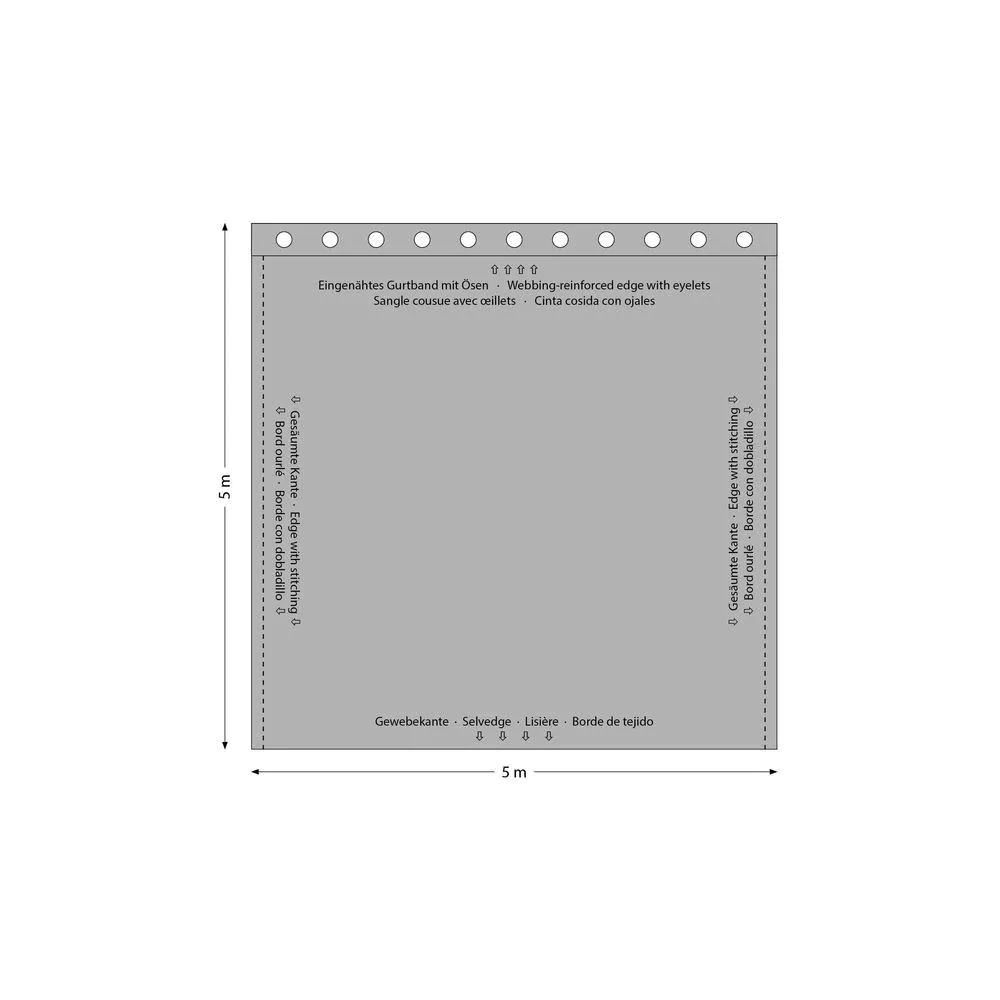 וילון דקורטיבי שחור Stairville 5×5 מ׳ – כותנה 160 גרם, עיניות כל 25 ס״מ, מעכב בעירה 6 הווילון השחור 5×5 מ׳ – וילון במה, תמונה 6