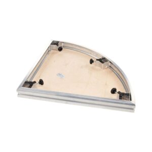 פלטת במה מעוגלת Stairville 1×1 מ׳ ממערכת Tour Stage – משטח שטיח לפנים, 15 ק״ג