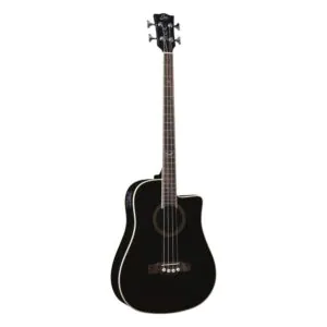 גיטרה בס אקוסטית מוגברת שחורה EKO NXT B100e See Through Black – סקאלה 34 אינץ׳