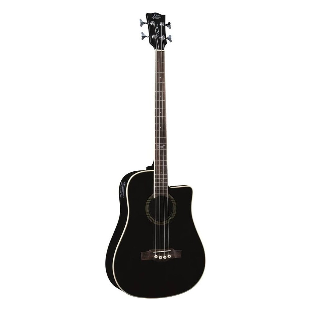גיטרה בס אקוסטית מוגברת שחורה EKO NXT B100e See Through Black – סקאלה 34 אינץ׳ 1 גיטרה בס אקוסטית מוגברת EKO NXT B100e בגימור See Through Black שחור שקוף