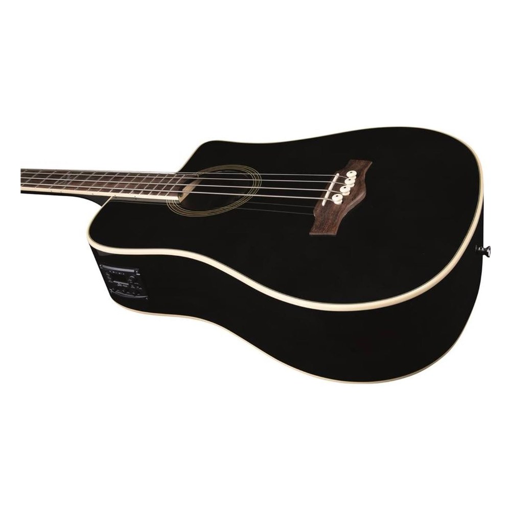גיטרה בס אקוסטית מוגברת שחורה EKO NXT B100e See Through Black – סקאלה 34 אינץ׳ 4 גיטרה בס אקוסטית מוגברת EKO NXT B100e בגימור See Through Black שחור שקוף – תמונה 4