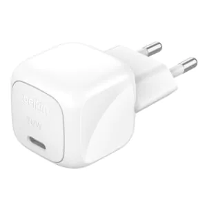 מטען קיר Belkin BoostCharge 30W WCA008 עם יציאת USB-C – תקן USB-PD 3.1 והגנת SmartProtect