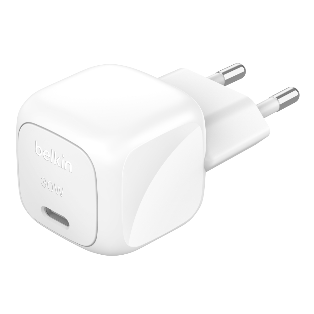 מטען קיר Belkin BoostCharge 30W WCA008 עם יציאת USB-C – תקן USB-PD 3.1 והגנת SmartProtect 1 Belkin BoostCharge 30W מטען קיר USB-C