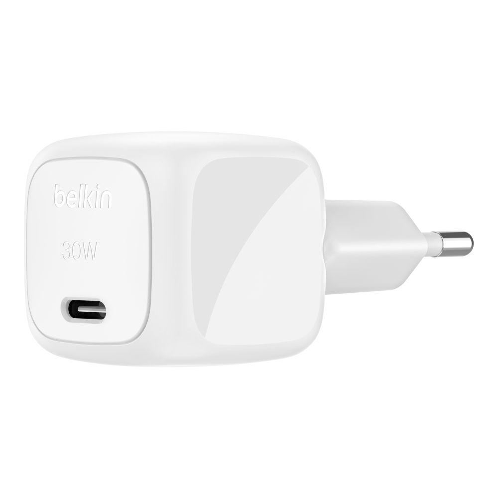 מטען קיר Belkin BoostCharge 30W WCA008 עם יציאת USB-C – תקן USB-PD 3.1 והגנת SmartProtect 6 Belkin BoostCharge 30W מטען קיר USB-C 6