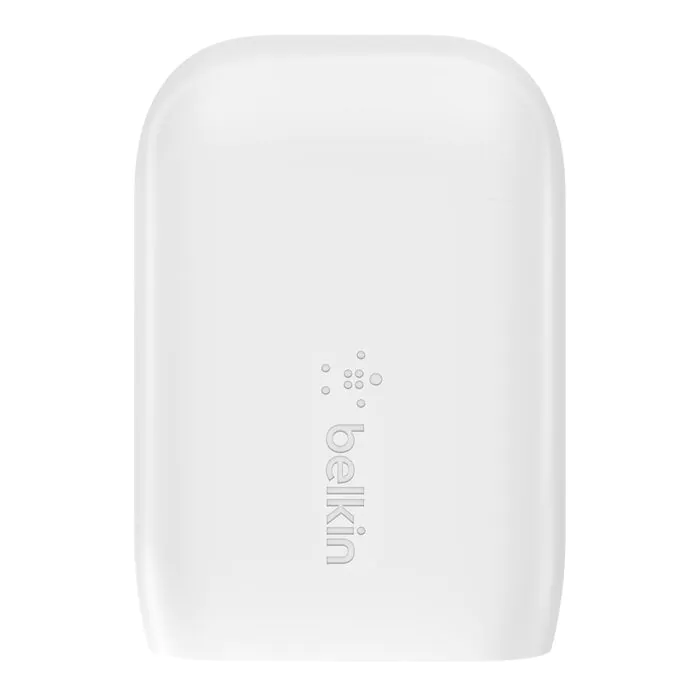 מטען קיר כפול Belkin BoostCharge 32W – יציאת USB-C PD ויציאת USB-A, עיצוב שטוח וקומפקטי במיוחד 3 Belkin BoostCharge 32W מטען קיר כפול 3