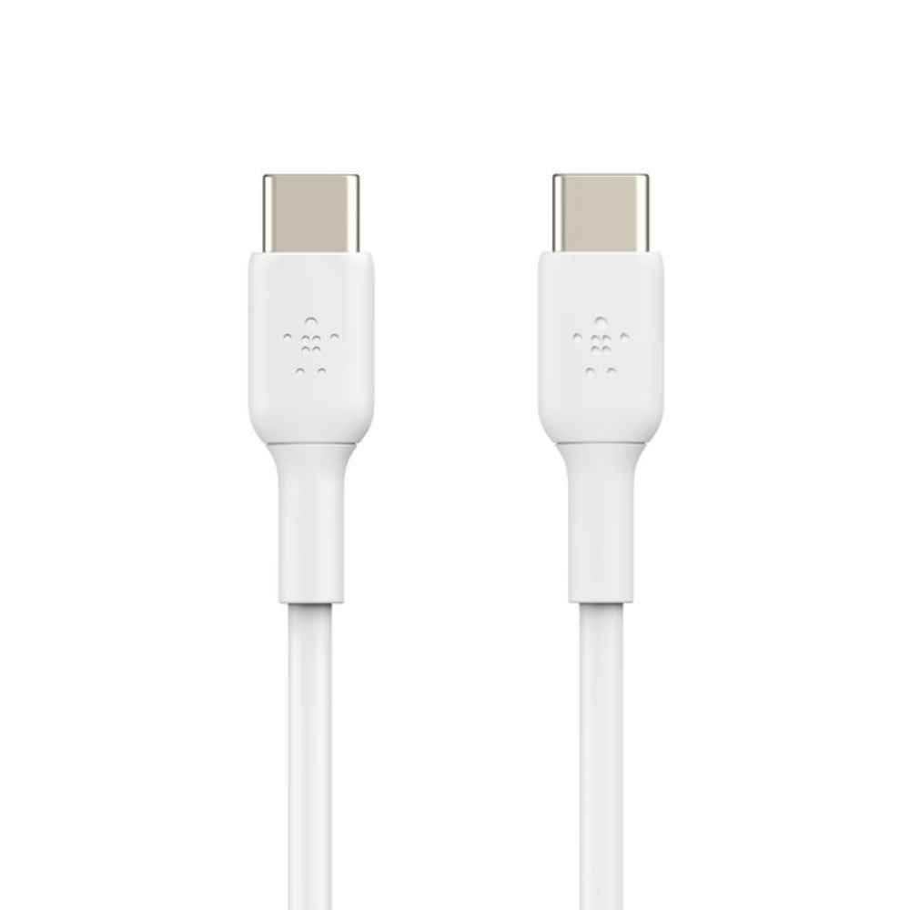 כבל USB-C ל-USB-C באורך 1 מטר Belkin BoostCharge CAB003 – טעינה מהירה 60W ואישור USB-IF, בצבע לבן 3 Belkin CAB003 כבל USB-C 60W 3