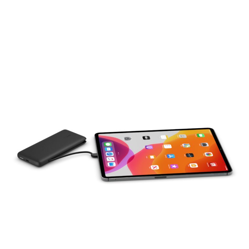 סוללת גיבוי Belkin BoostCharge Plus 10K – כבלי USB-C ו-Lightning מובנים, עד 23W לשני מכשירים 2 Belkin BoostCharge Plus 10K סוללת גיבוי 2
