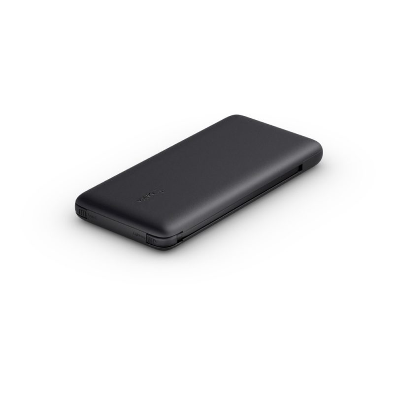 סוללת גיבוי Belkin BoostCharge Plus 10K – כבלי USB-C ו-Lightning מובנים, עד 23W לשני מכשירים 3 Belkin BoostCharge Plus 10K סוללת גיבוי 3