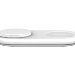 משטח טעינה אלחוטי 2 ב-1 Belkin BoostCharge Pro Qi2 15W – לאייפון ול-AirPods, עם יציאת USB-C נוספת