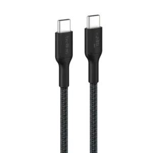 כבל USB-C ל-USB-C באורך 2 מטר Belkin BoostCharge Pro CAB025 – טעינה עד 240W ומעטפת קלועה עמידה