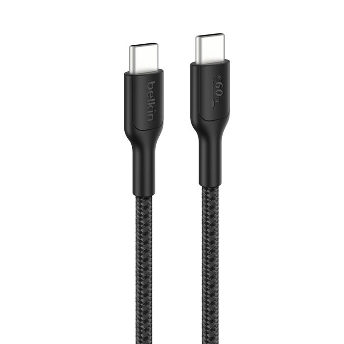כבל גיימינג קלוע USB-C ל-USB-C Belkin ENA008 – טעינה מהירה 60W, אורך 2 מטר, מותאם ל-Nintendo Switch 2 1 Belkin ENA008 כבל USB-C גיימינג