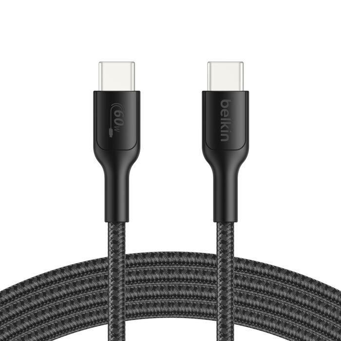 כבל גיימינג קלוע USB-C ל-USB-C Belkin ENA008 – טעינה מהירה 60W, אורך 2 מטר, מותאם ל-Nintendo Switch 2 2 Belkin ENA008 כבל USB-C גיימינג 2