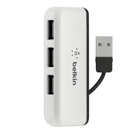 מפצל USB 2.0 עם 4 יציאות Belkin F4U021 – כבל חיבור שמתאחסן בגוף המפצל, למחשבים ניידים וטאבלטים 2 Belkin F4U021 מפצל USB 2.0 עם 4 יציאות 2