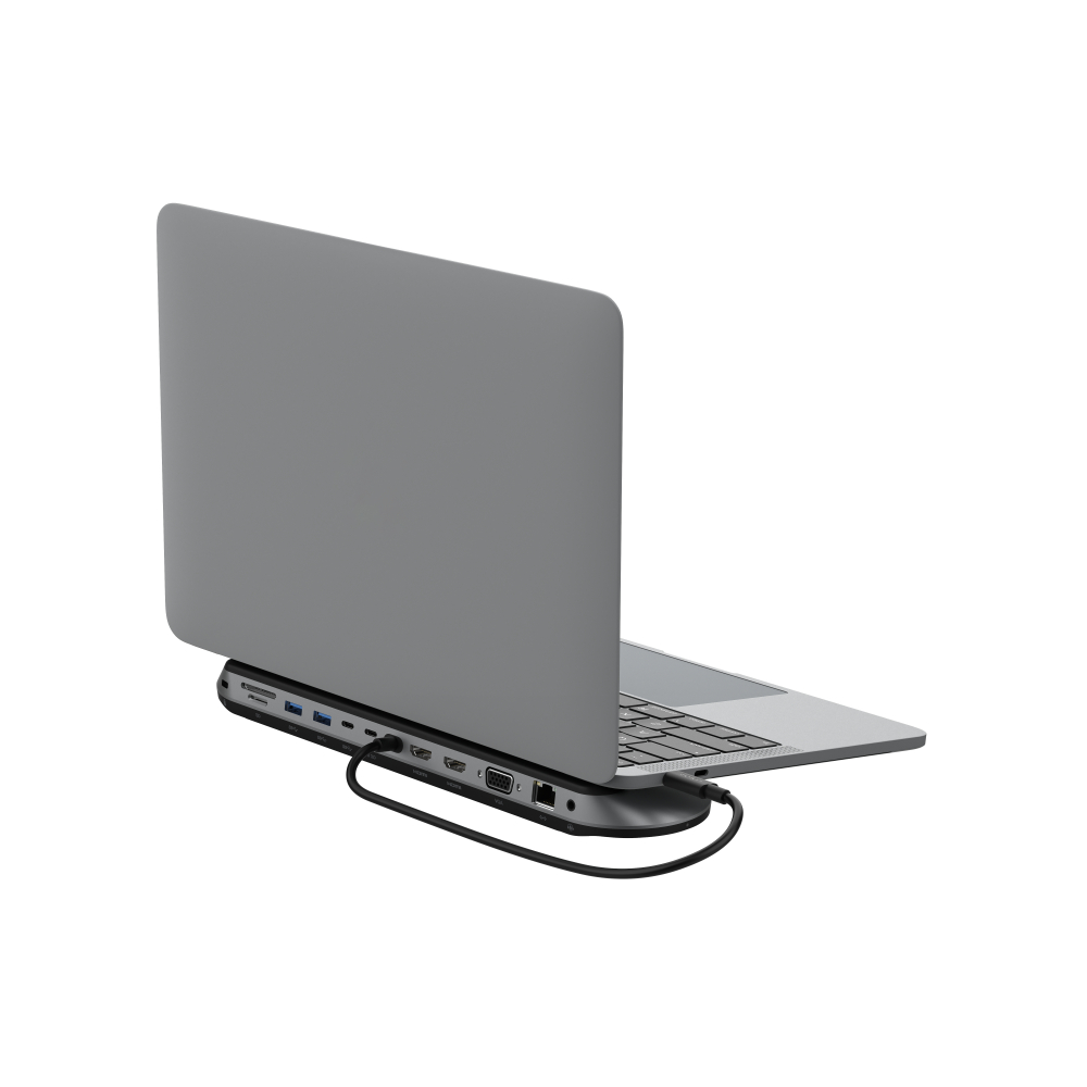 תחנת עגינה ומעמד למחשב נייד Belkin INC014 Pro 11 ב-1 – שלושה מסכי 4K, טעינת 100W ורשת 2.5Gbps 3 Belkin INC014 תחנת עגינה 11 ב-1 3