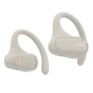 אוזניות Open-Ear אלחוטיות Belkin SoundForm ClearFit TWS – עיצוב פתוח לספורט, עד 26 שעות ועמידות IPX5