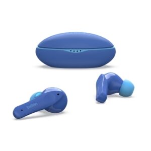 אוזניות TWS לילדים Belkin SoundForm Nano – הגבלת עוצמה ל-85dB, עמידות IPX5 ועד 24 שעות עם המארז