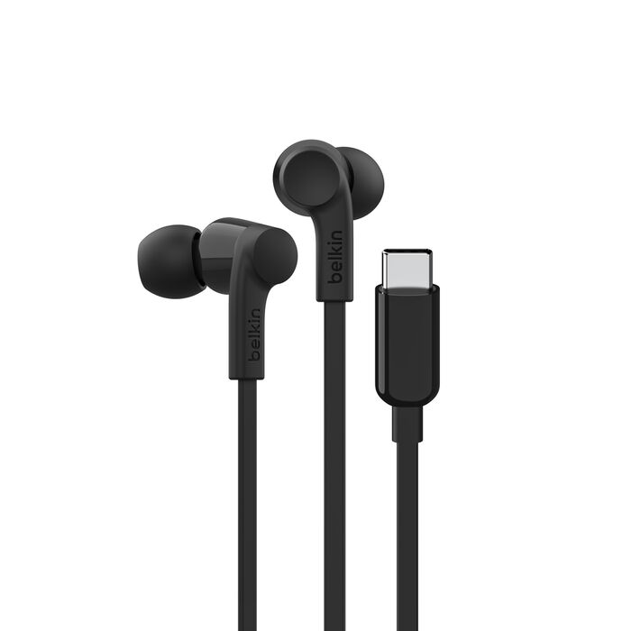 אוזניות חוטיות USB-C Belkin SoundForm Earbuds – מיקרופון מובנה, הגבלת עוצמה ל-85dB ו-IPX5 1 Belkin SoundForm Earbuds USB-C אוזניות חוטיות