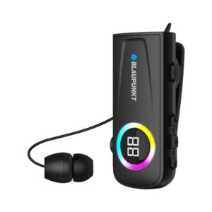 אוזניית Bluetooth עם קליפס Blaupunkt BP-3850 – תצוגת LED, עד 22 שעות דיבור ועמידות IPX7