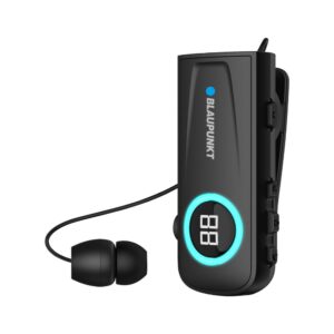אוזניית Bluetooth עם קליפס Blaupunkt BP-3850 – תצוגת LED, עד 22 שעות דיבור ועמידות IPX7