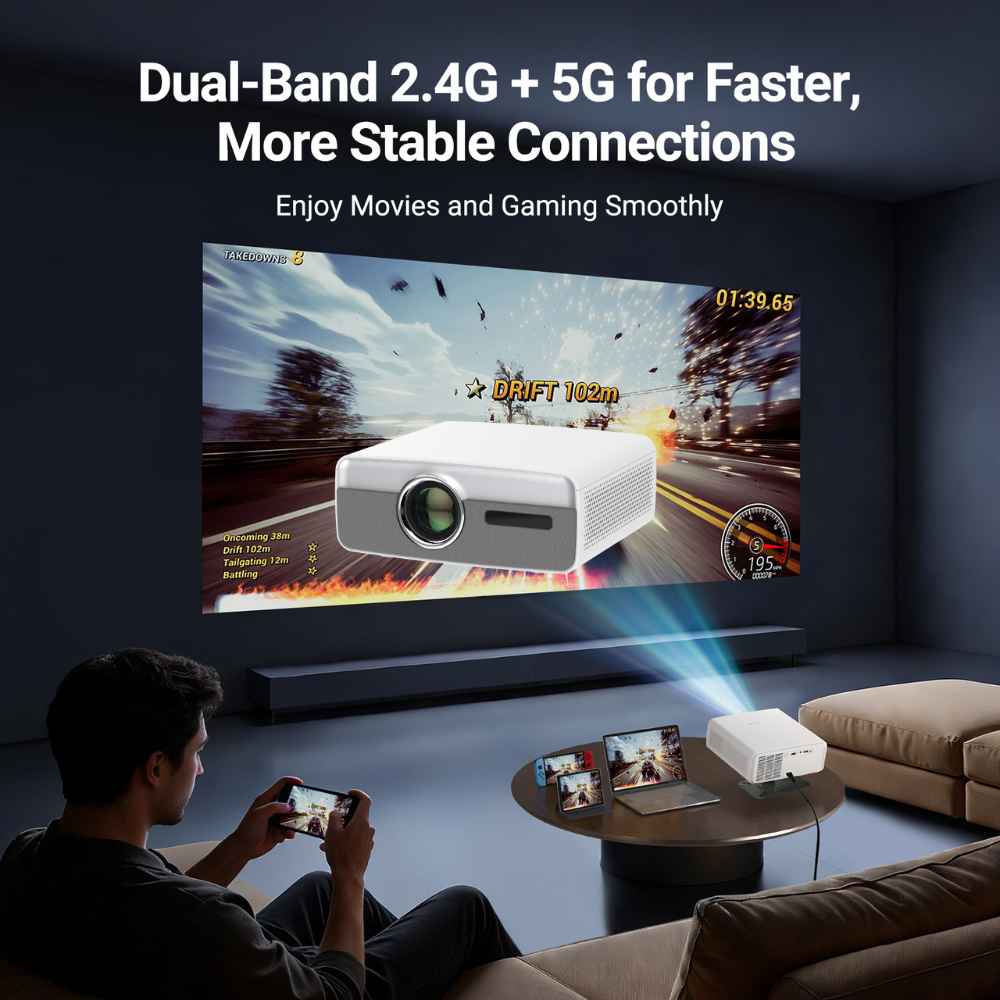 מקרן ביתי Full HD Blaupunkt BP-5096X – 650 ANSI לומן, Wi-Fi ו-Bluetooth 5.4, הקרנה עד 400 אינץ׳ 3 Blaupunkt BP-5096X מקרן Full HD 3