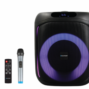 רמקול מסיבות Bluetooth נייד Blaupunkt PartySpeaker 1100 – 30W, תאורה צבעונית, מיקרופון אלחוטי ושלט