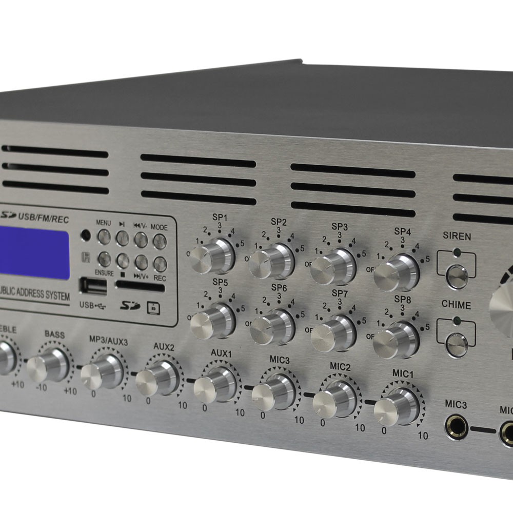 מגבר כריזה 8 אזורים 1000W RMS עם בלוטות׳ ו-USB – BTS AMP1500W-8Z 3 מגבר כריזה 8 אזורים 1000W RMS עם בלוטות׳ ו-USB – BTS AMP1500W-8Z – תמונה 2