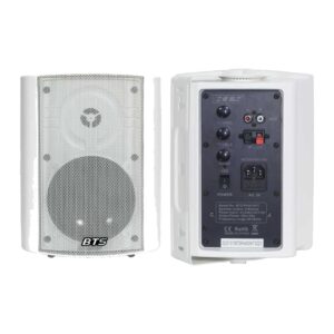 זוג רמקולים מוגברים 5.25″ 80W לבנים – BTS PA40