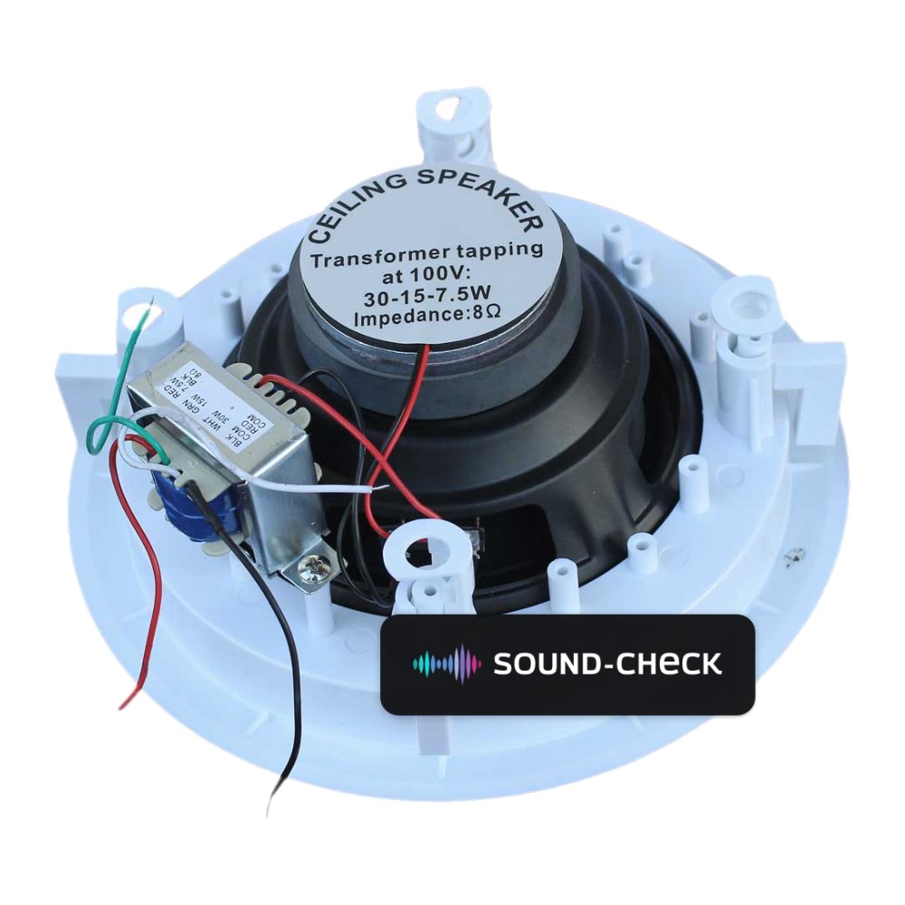 רמקול תקרה שקוע 6.5" 30W עם שנאי קו – BTS R6-30W 3 רמקול תקרה שקוע 6.5" 30W עם שנאי קו – BTS R6-30W – תמונה 2