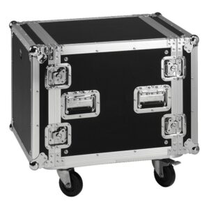 קייס ראק 10U על גלגלים Polman B-10U – 2 דלתות נשלפות ומדף למיקסר