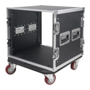 קייס ראק 10U על גלגלים Polman B-10U – 2 דלתות נשלפות ומדף למיקסר