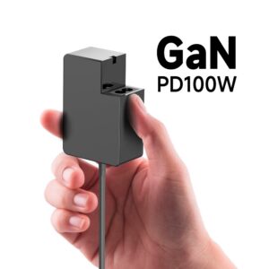 מטען נסיעות אוניברסלי CATHEDY GaN 100W – PD 3.0, ארבעה תקעים מתחלפים לכל יבשת וכבל 1.8 מטר