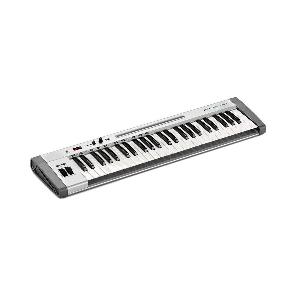 מקלדת שליטה MIDI 49 קלידים Swissonic – קלידים רגישים, גלגלי Pitch ו-Mod, מדף לטאבלט, USB (יבוא בלעדי) 3 מקלדת השליטה של Swissonic – מקלדת שליטה MIDI, תמונה 3
