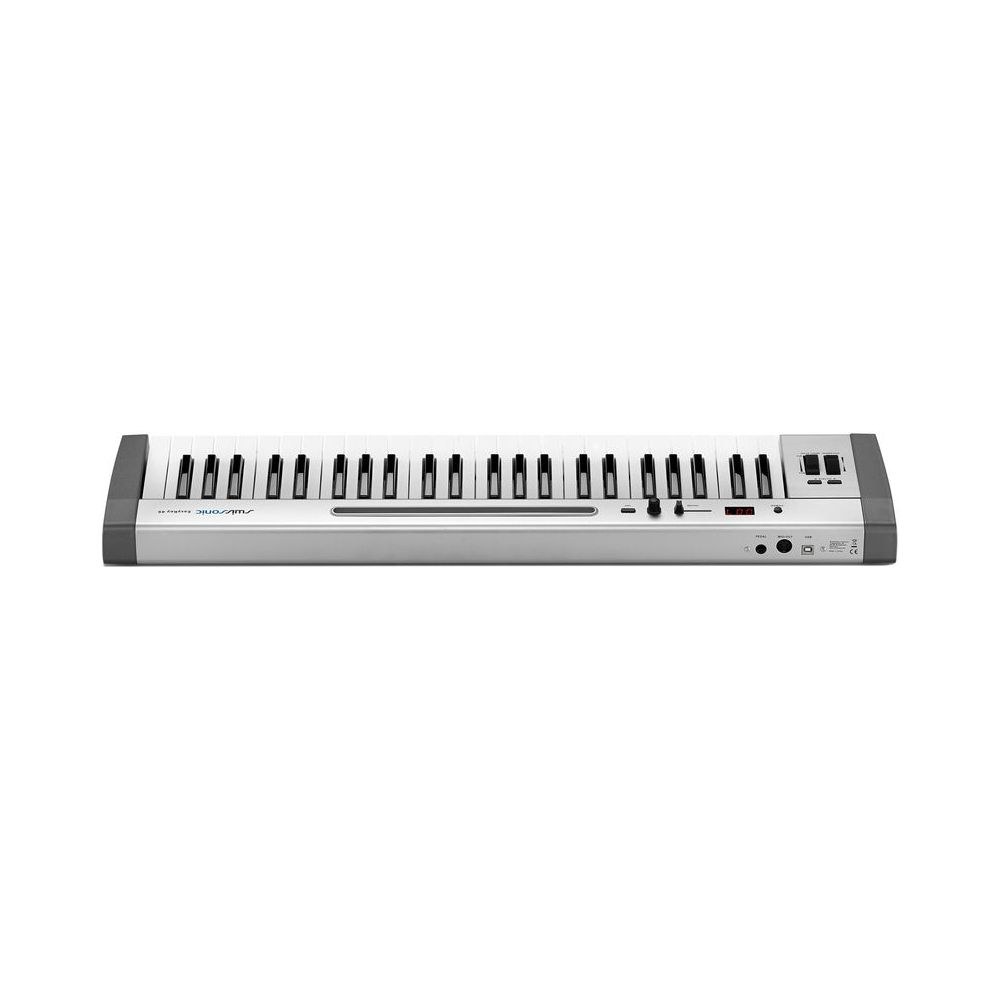 מקלדת שליטה MIDI 49 קלידים Swissonic – קלידים רגישים, גלגלי Pitch ו-Mod, מדף לטאבלט, USB (יבוא בלעדי) 4 מקלדת השליטה של Swissonic – מקלדת שליטה MIDI, תמונה 4