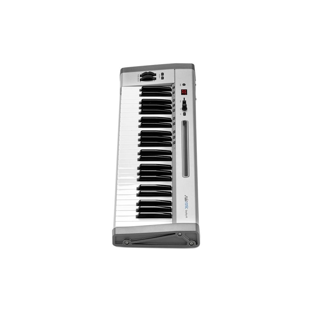 מקלדת שליטה MIDI 49 קלידים Swissonic – קלידים רגישים, גלגלי Pitch ו-Mod, מדף לטאבלט, USB (יבוא בלעדי) 7 מקלדת השליטה של Swissonic – מקלדת שליטה MIDI, תמונה 7