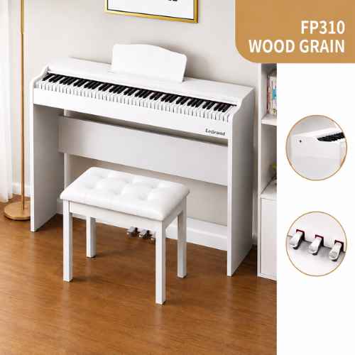 פסנתר חשמלי נייח LEGRAND FP310 לבן – 88 קלידים בגודל מלא ו-3 פדלים 1 פסנתר חשמלי נייח LEGRAND FP310 לבן – 88 קלידים בגודל מלא ו-3 פדלים — תמונת מוצר