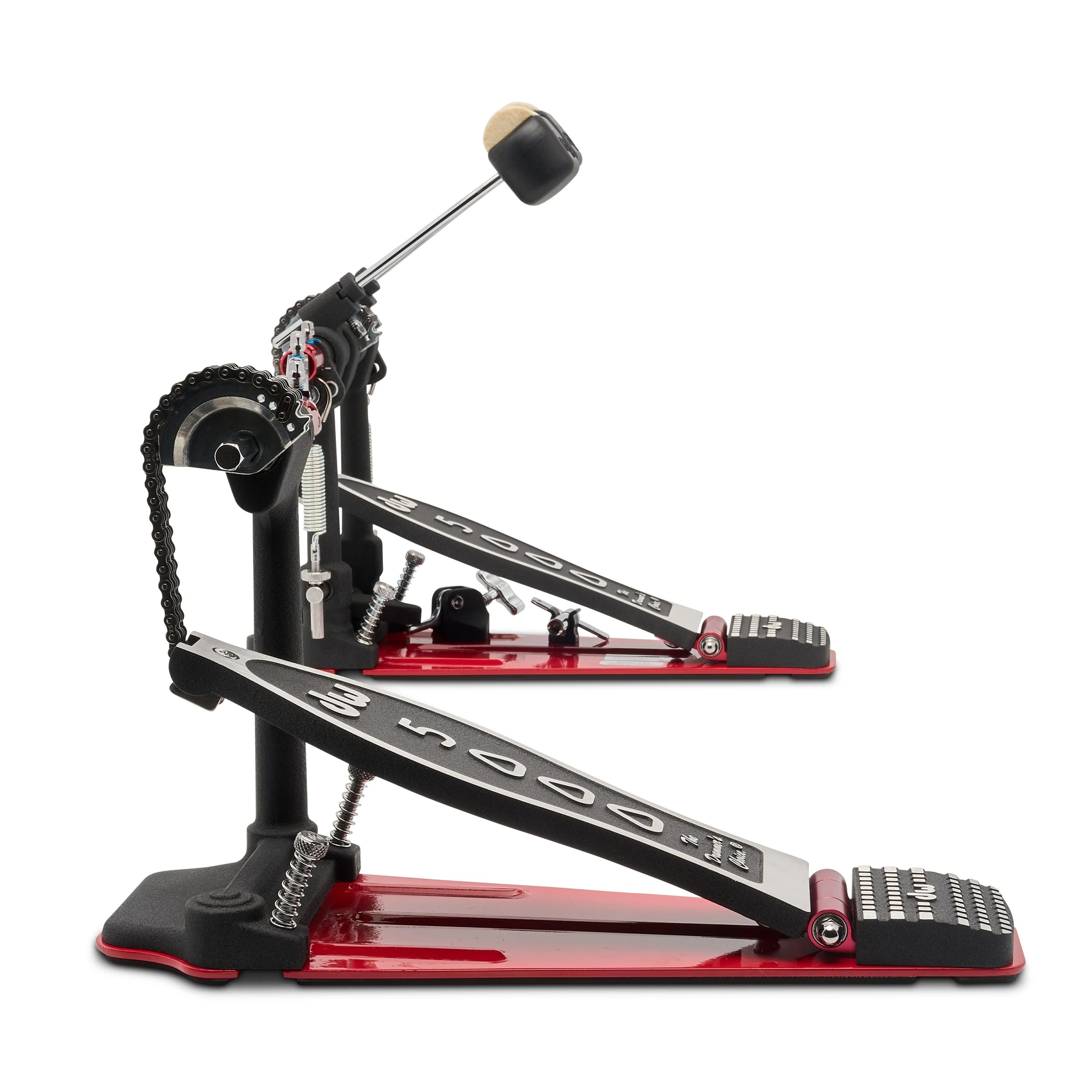 DW 5002 AD4 Accelerator – דאבל פדל לבס דראם 4 DW 5002 AD4 — מבט צד על מנגנון Accelerator והבסיסים